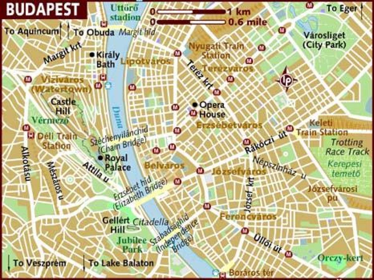stad karta över budapest ungern