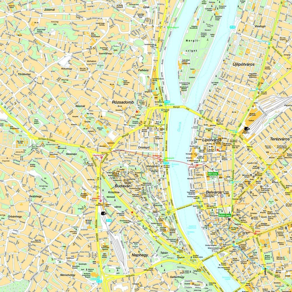 karta över budapest och omnejd