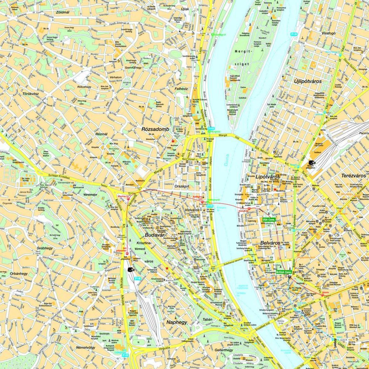 karta över budapest och omnejd