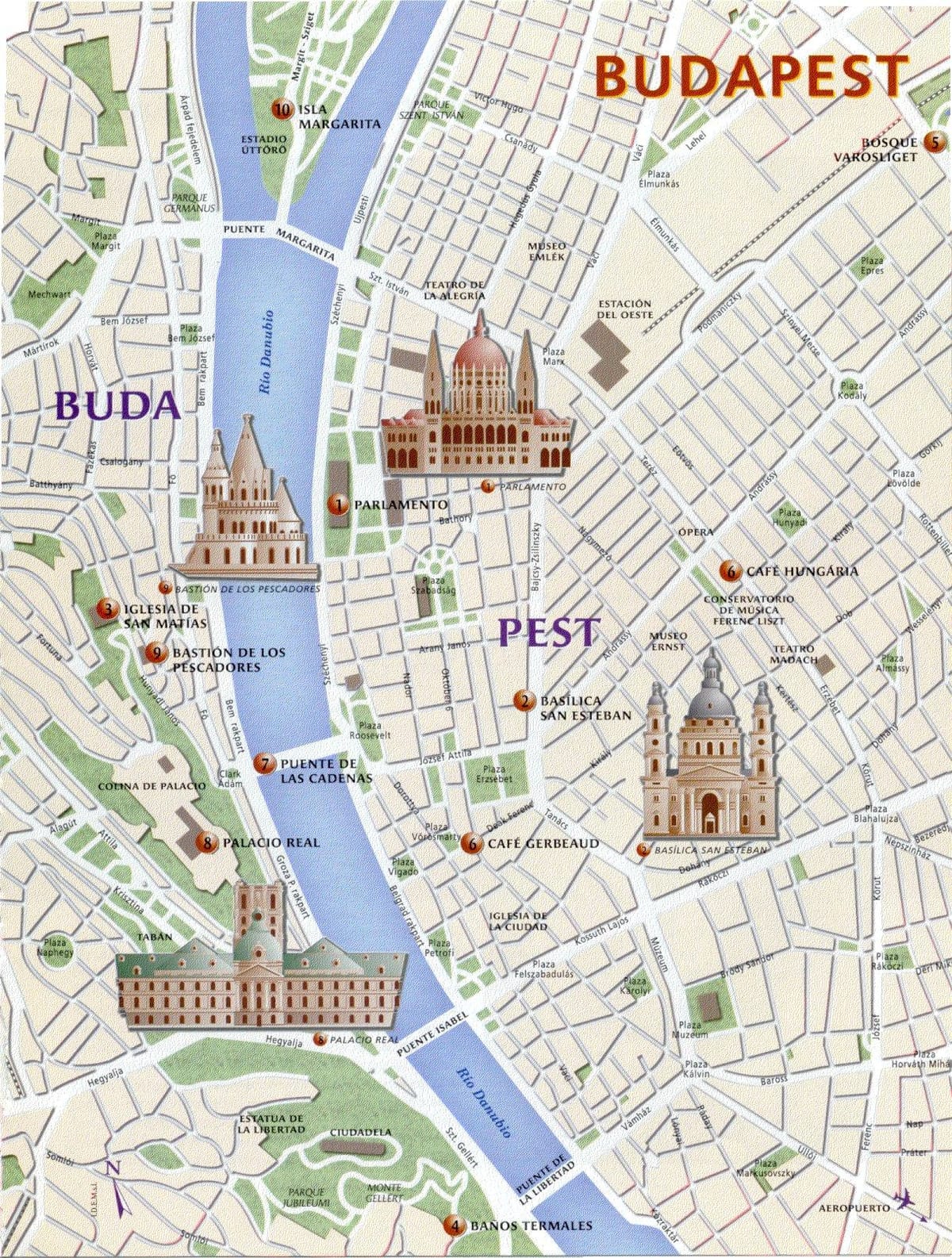 budapest sevärdheter karta
