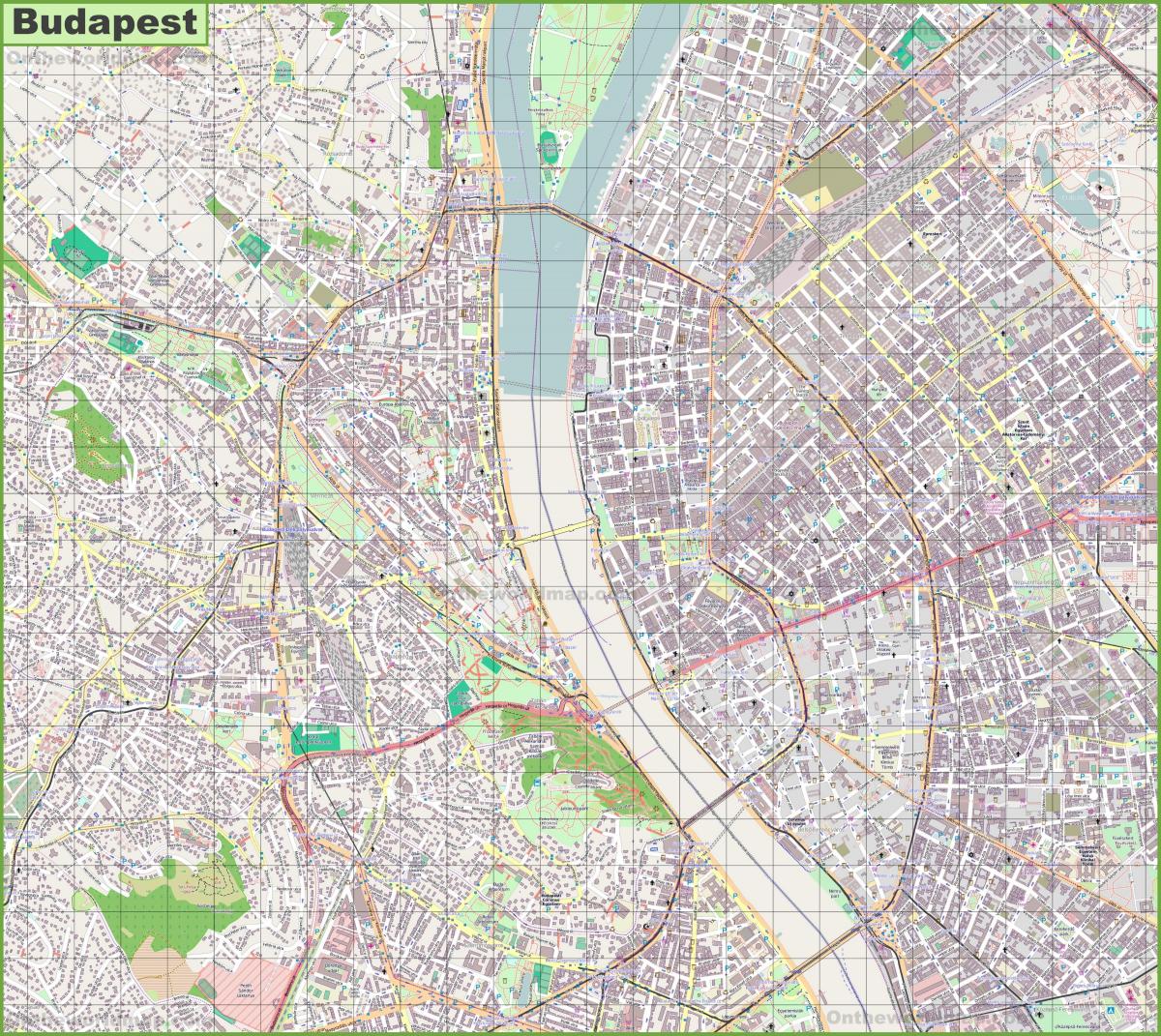 street map i budapest, ungern