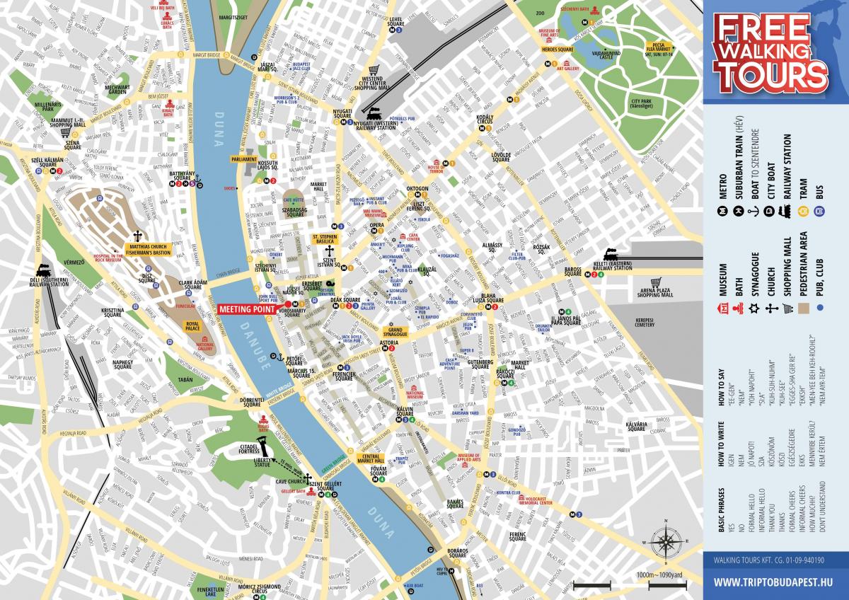 karta över budapest promenader