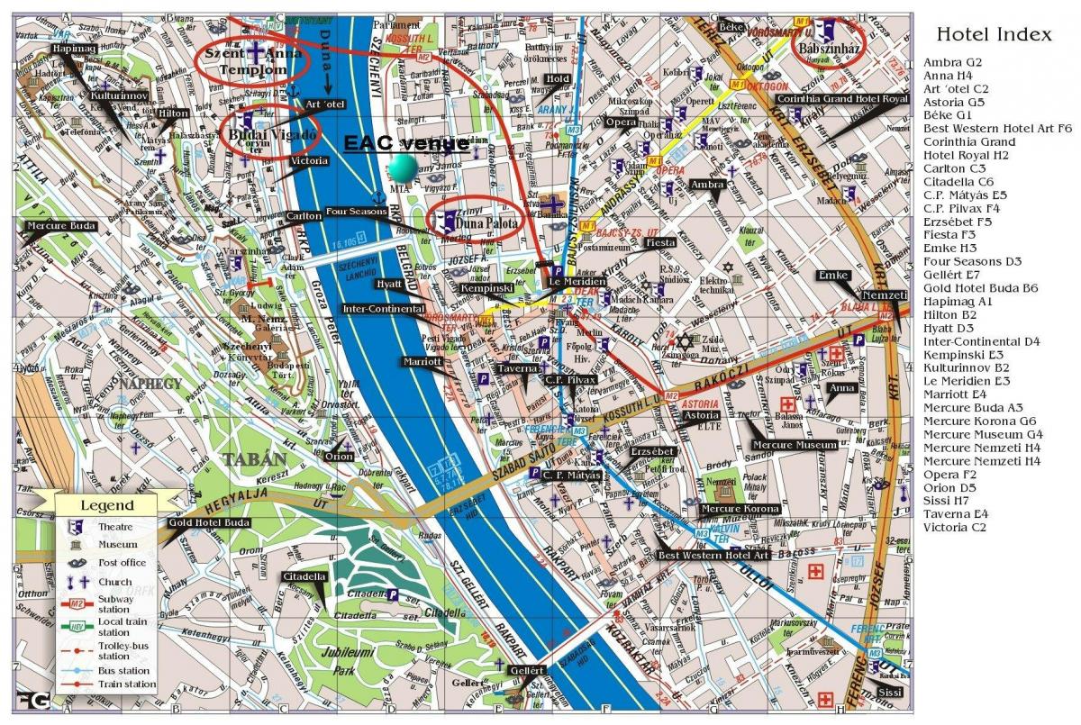 karta över hilton budapest