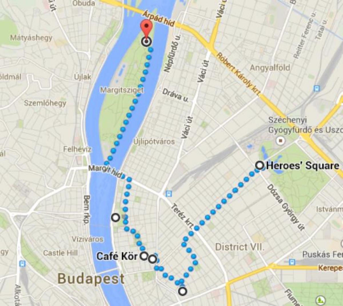 karta över budapest heroes square
