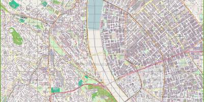 Street map i budapest, ungern
