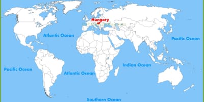 Världskarta ungern budapest